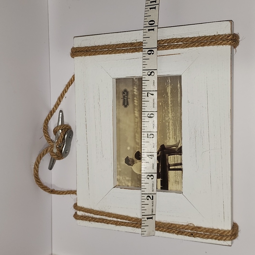 Mud pie Frame White Rope-Hanging Picture Frame - Picture 6 of 7